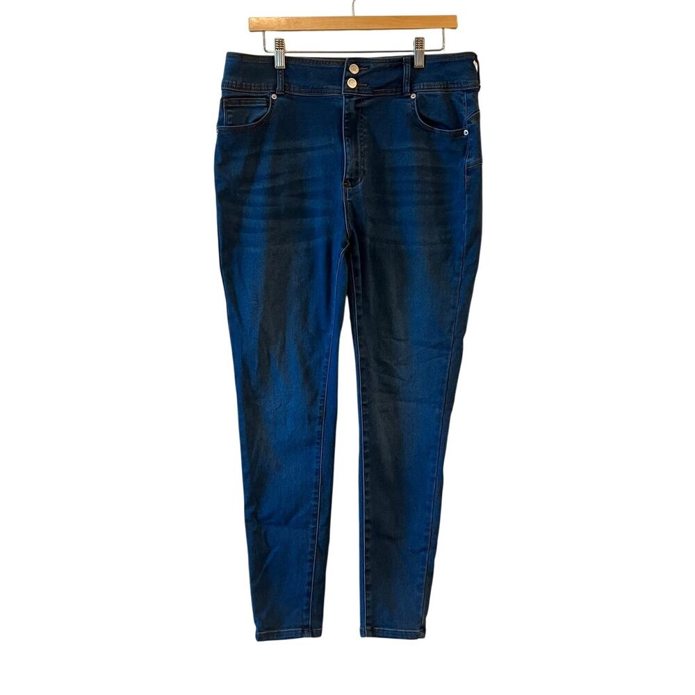 Fashion Nova Women's Jeans High Waisted Button Fly Bell Bottom Straight Size 14